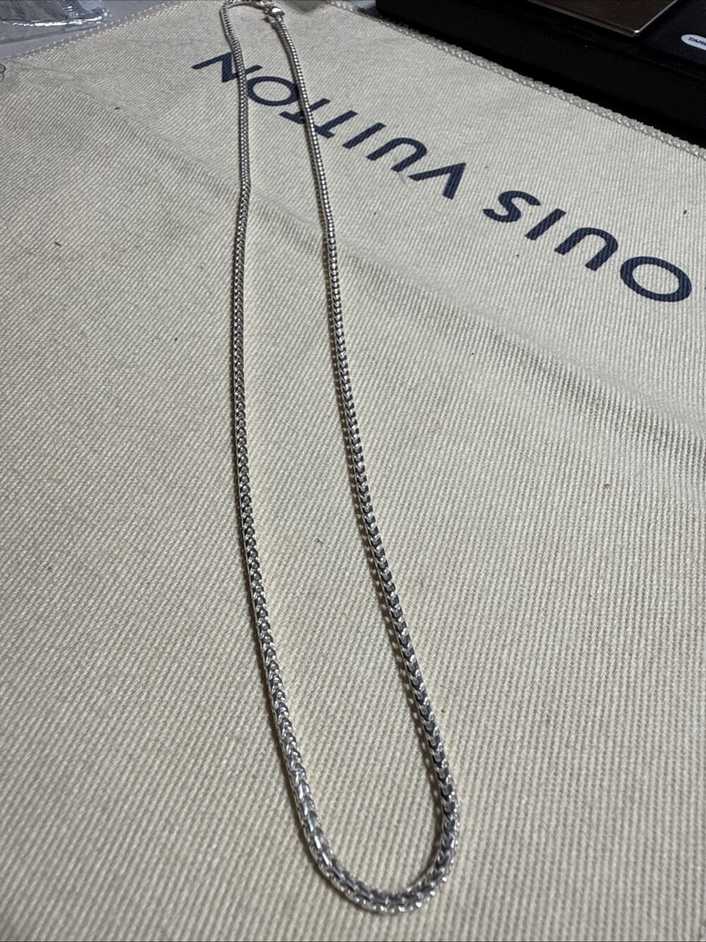 Sterling Silver Franco Link Chain Necklace 925 Stamped Men Women 20”